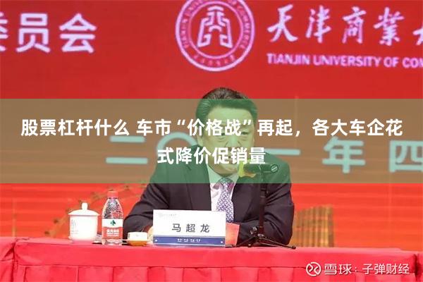 股票杠杆什么 车市“价格战”再起，各大车企花式降价促销量