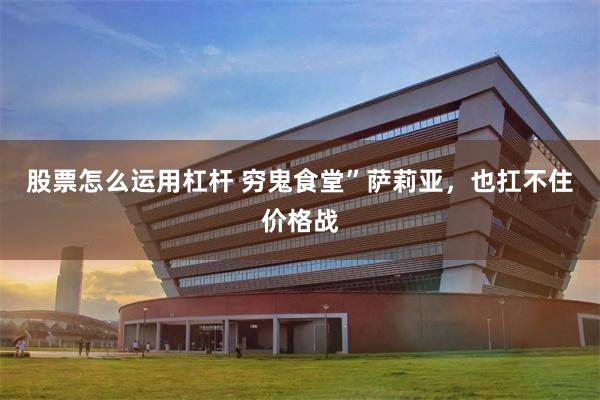 股票怎么运用杠杆 穷鬼食堂”萨莉亚，也扛不住价格战