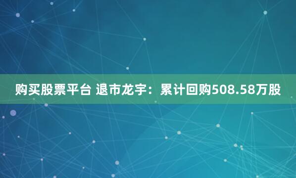 购买股票平台 退市龙宇：累计回购508.58万股