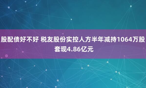 股配债好不好 税友股份实控人方半年减持1064万股 套现4.86亿元